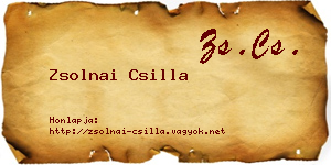 Zsolnai Csilla névjegykártya